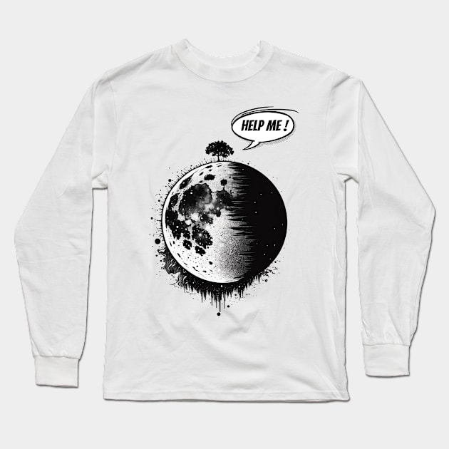 Help me ! Save me ! Long Sleeve T-Shirt by DavidBriotArt